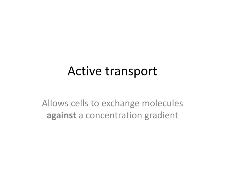 active transport