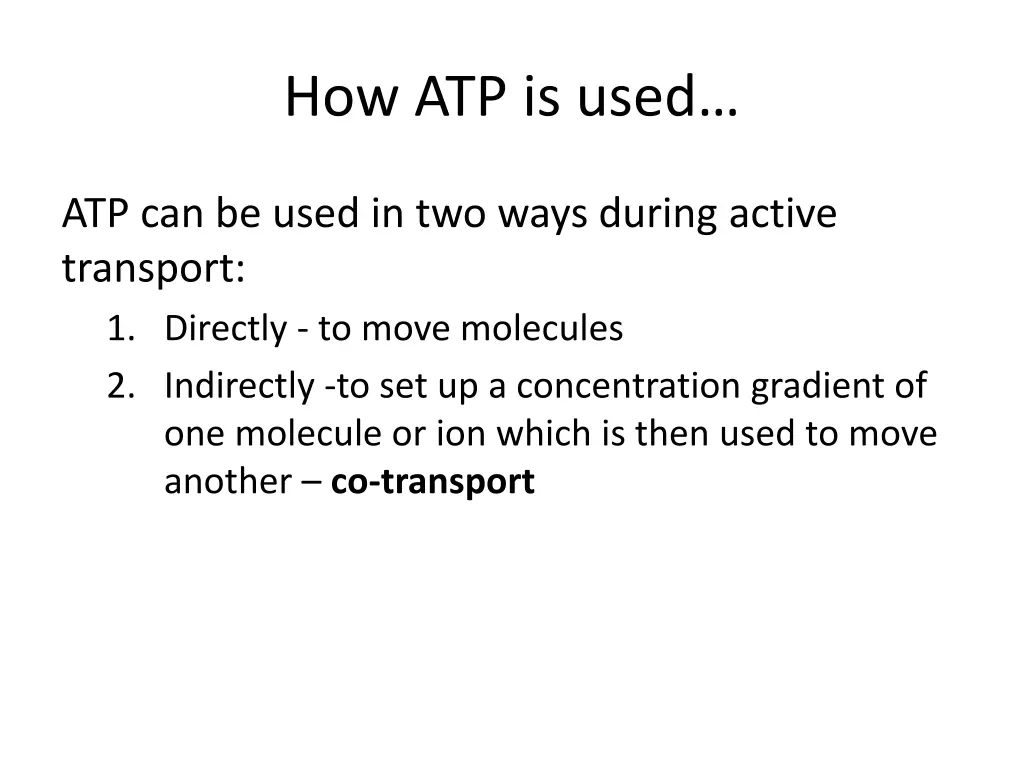 how atp is used