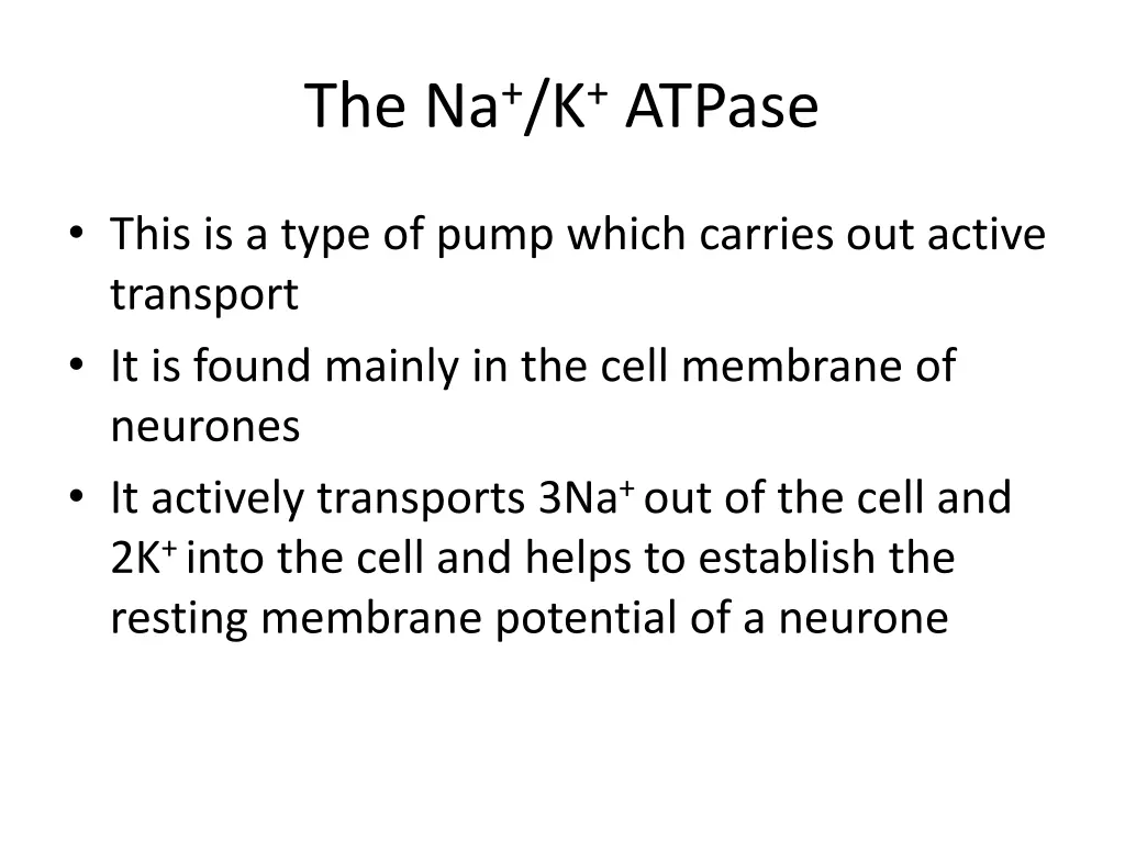 the na k atpase