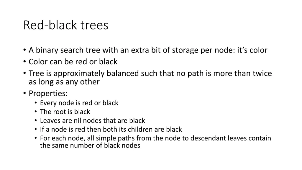 red black trees