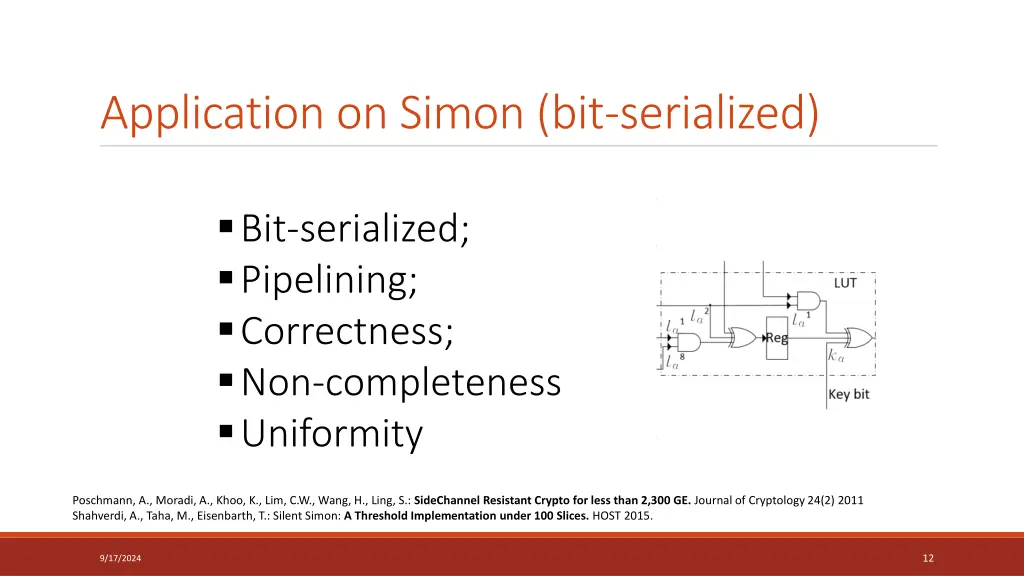 application on simon bit serialized