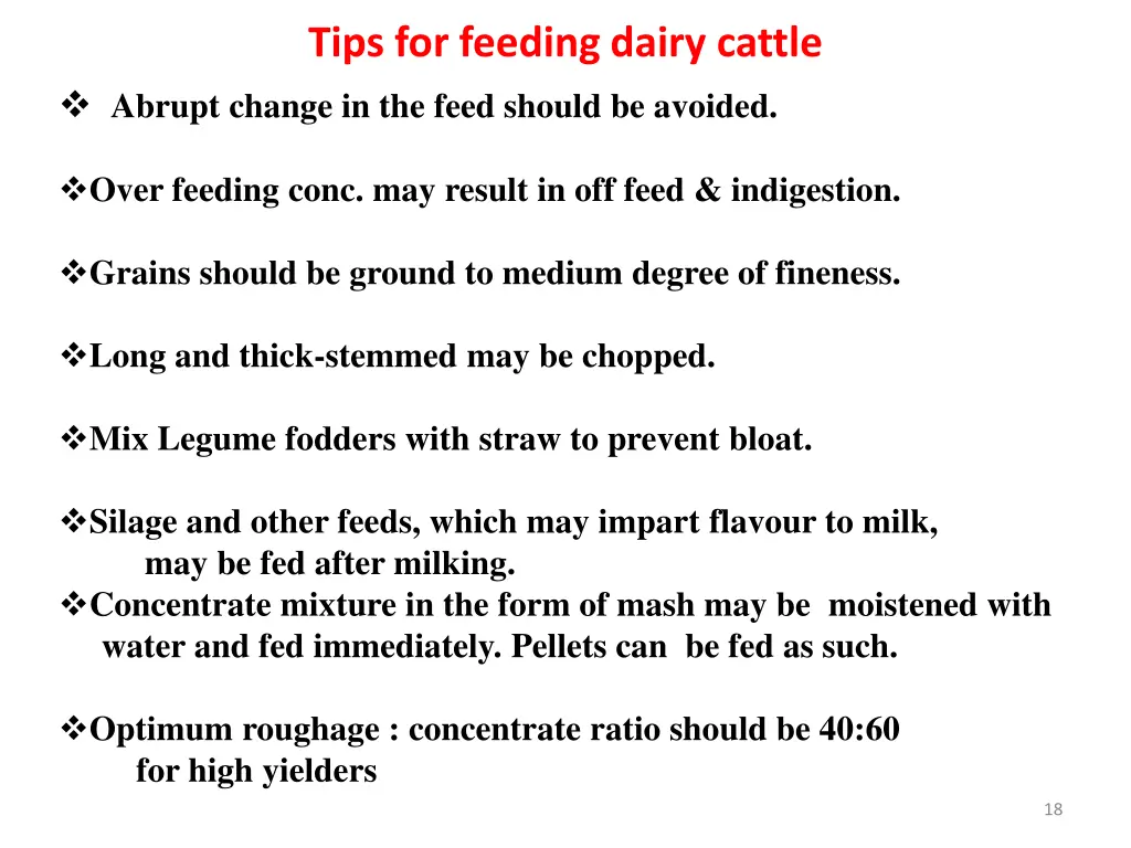 tips for feeding dairy cattle abrupt change