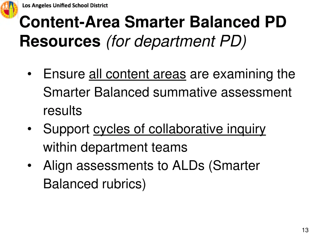 content area smarter balanced pd resources