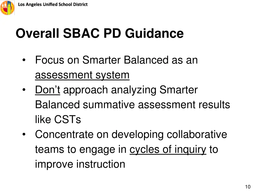 overall sbac pd guidance