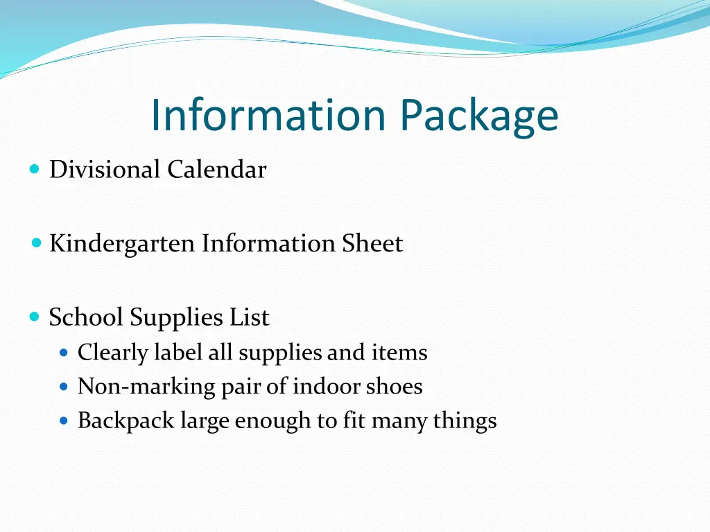 information package