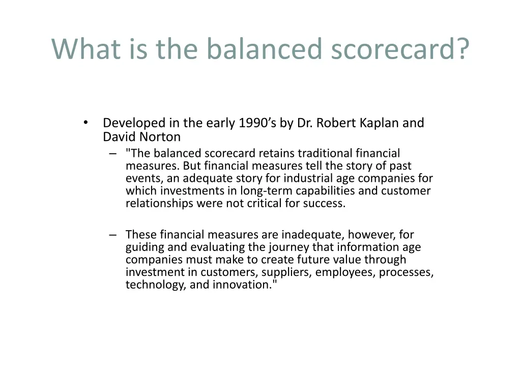 what is the balanced scorecard