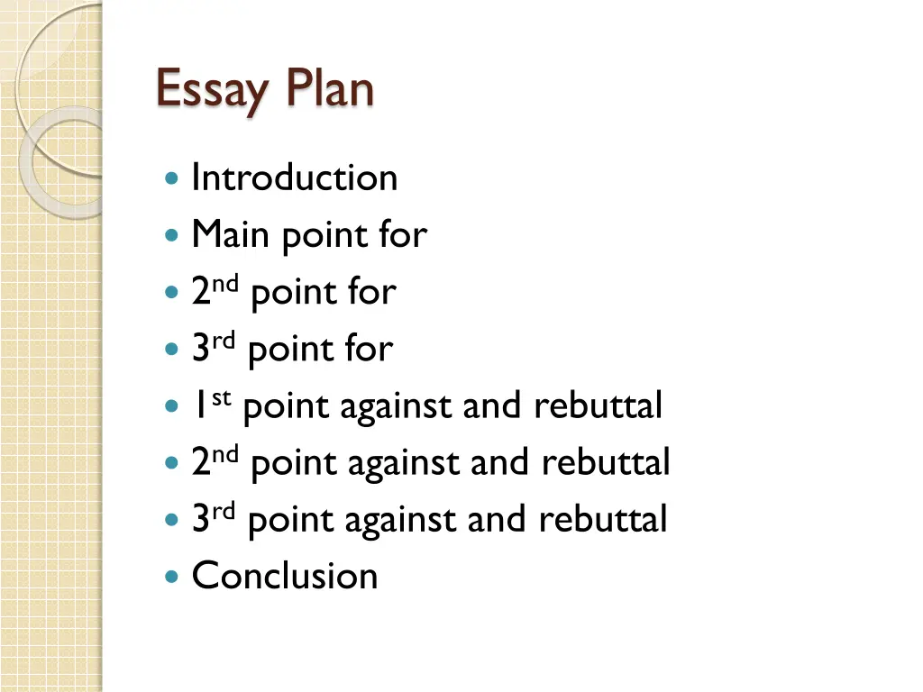 essay plan