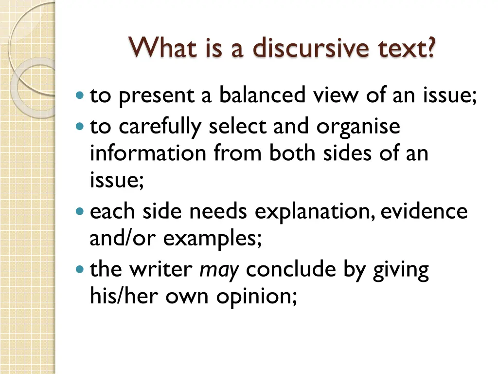 what is a discursive text