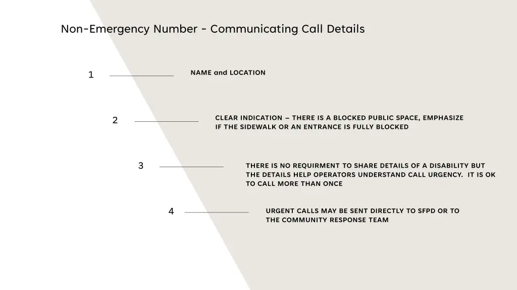 non emergency number communicating call details