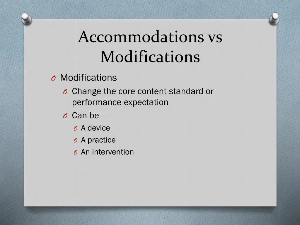 accommodations vs modifications 1