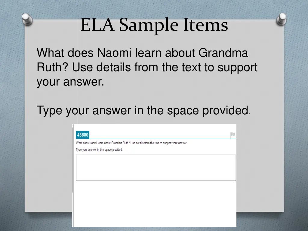 ela sample items