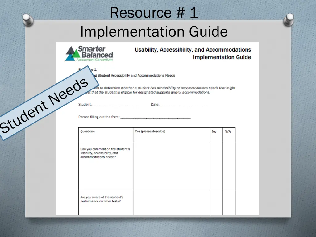 resource 1 implementation guide