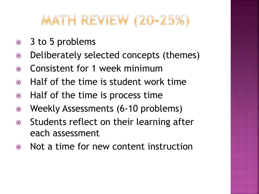 math review 20 25