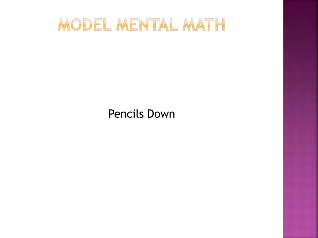 model mental math