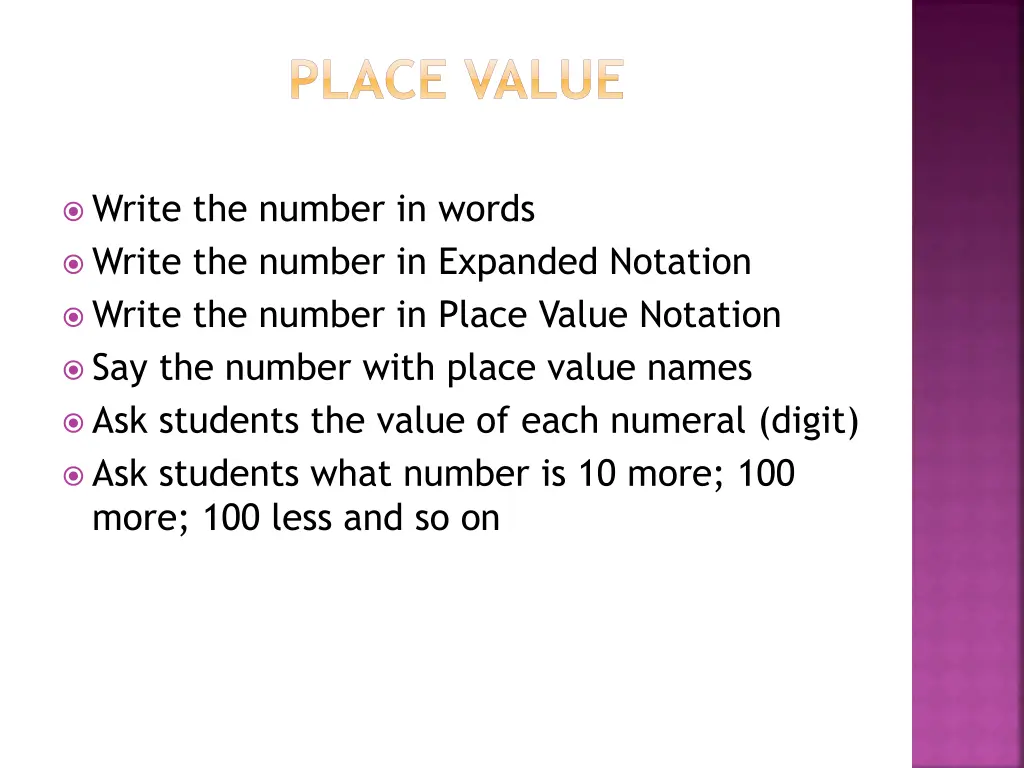 place value