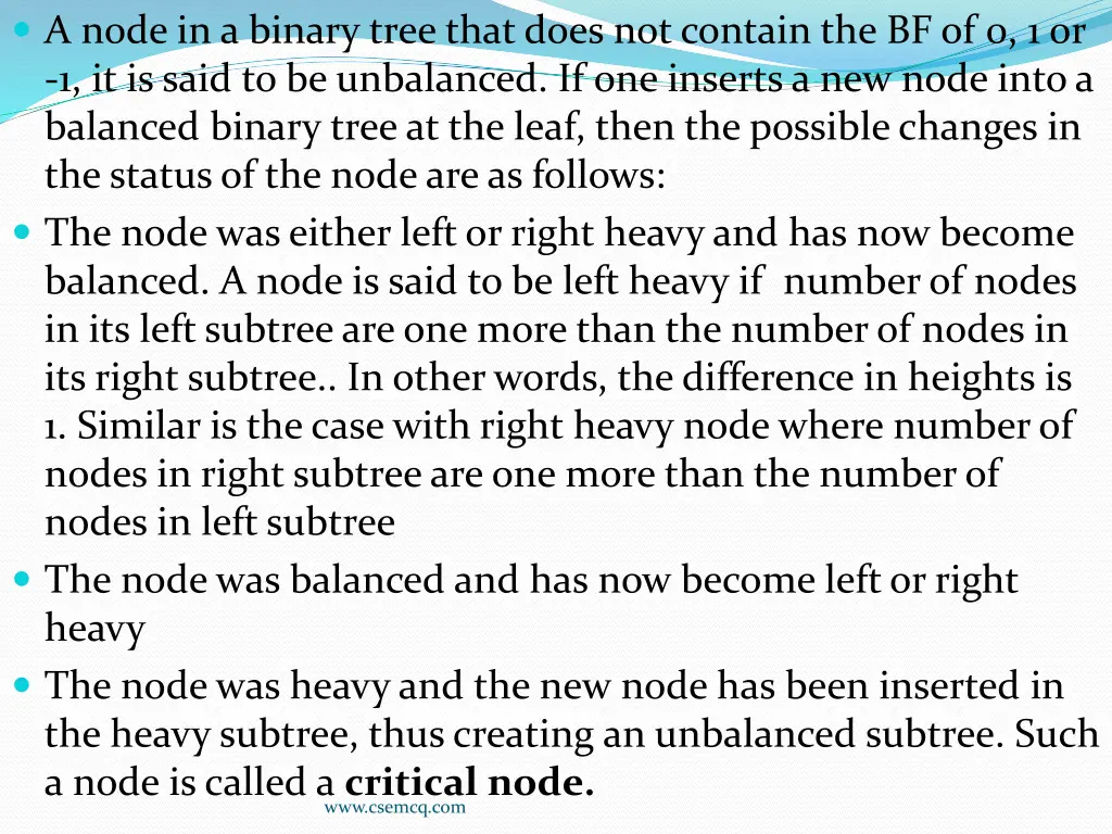 a node in a binary tree that does not contain