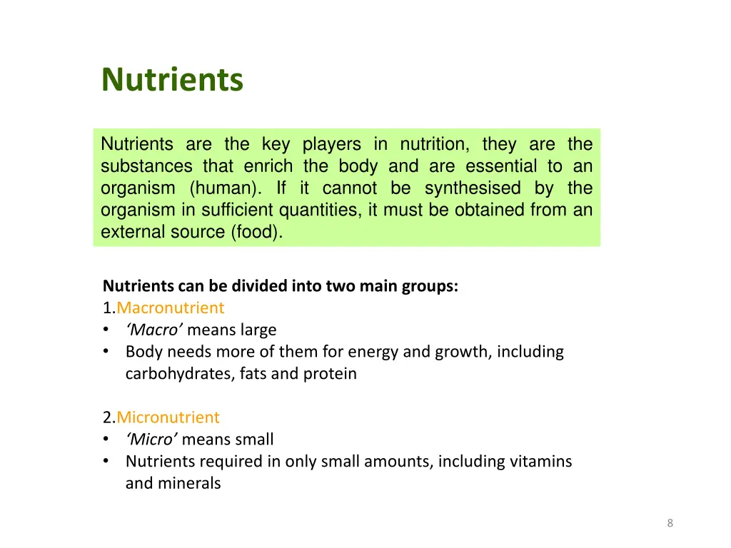 nutrients