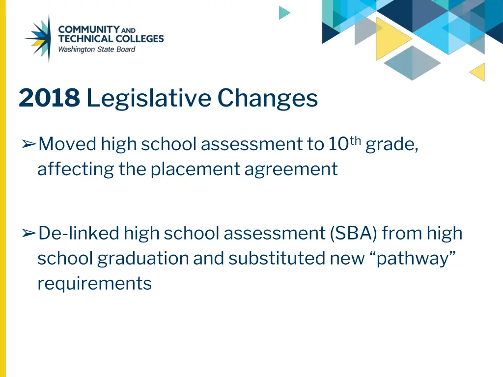 2018 legislative changes