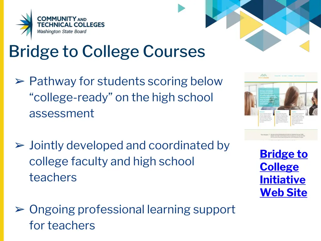 bridge to college courses