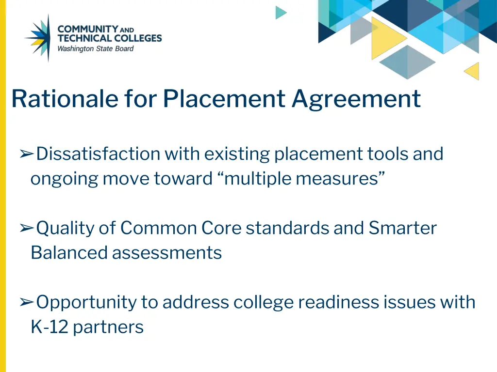 rationale for placement agreement