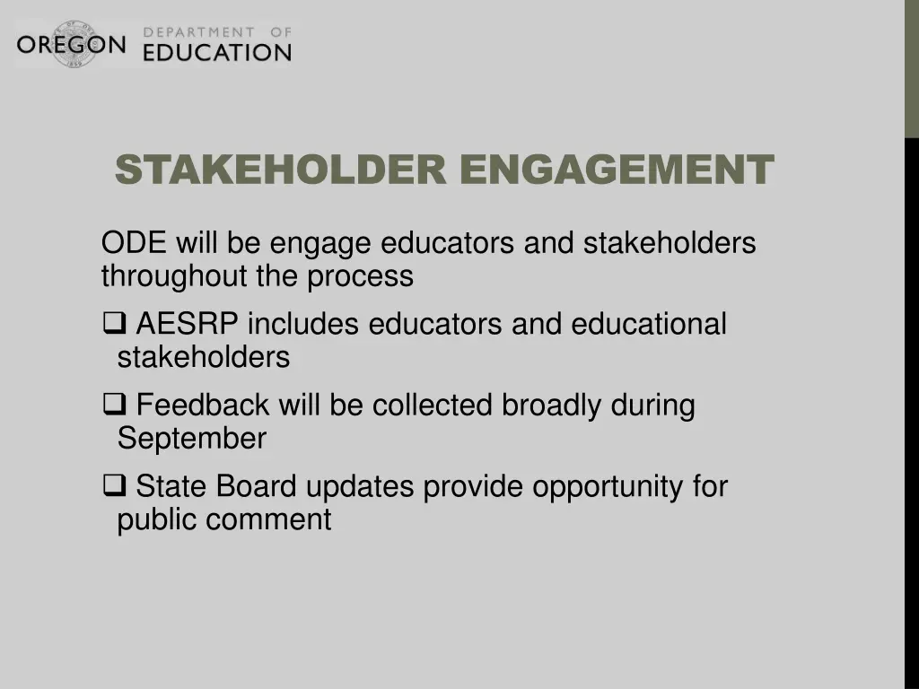 stakeholder engagement