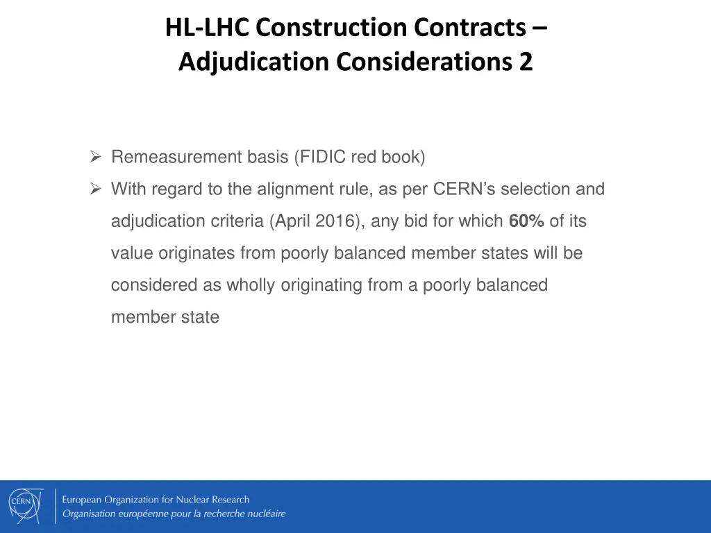 hl lhc construction contracts adjudication 1