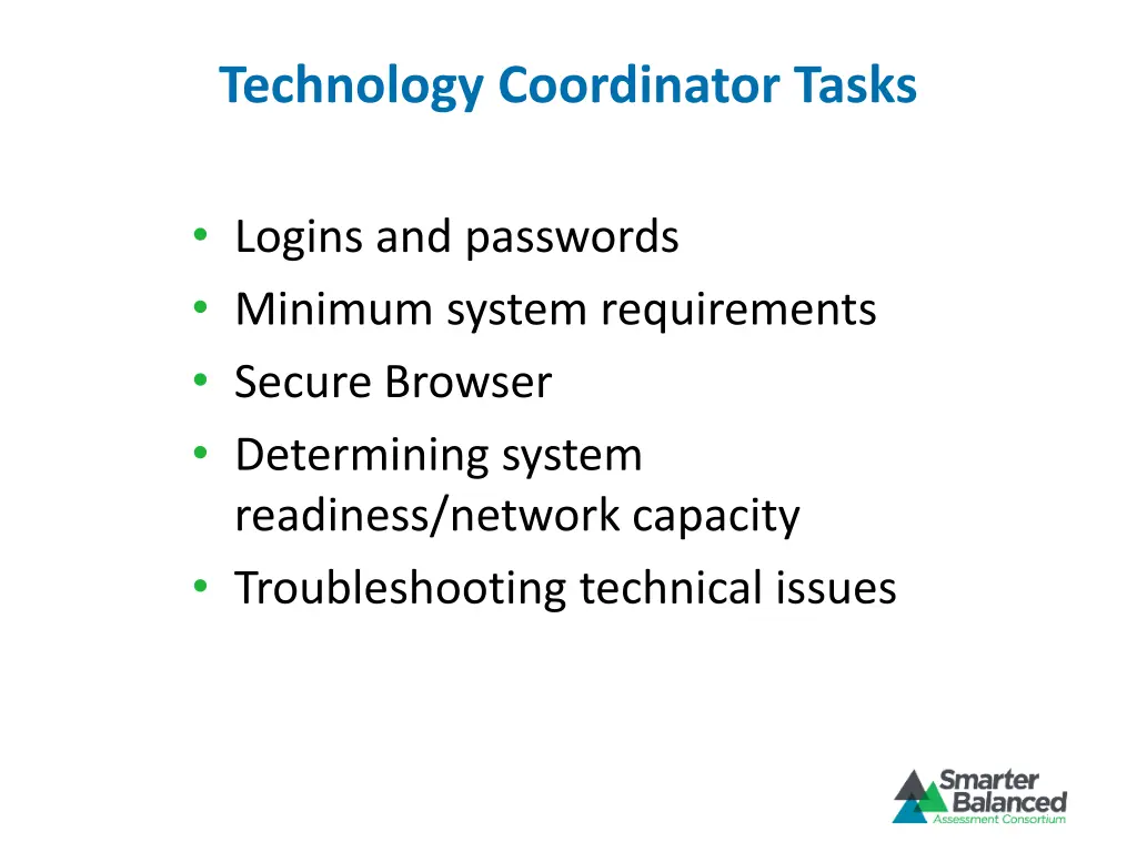 technology coordinator tasks