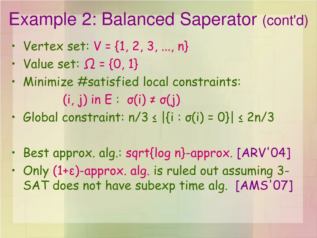 example 2 balanced saperator cont d