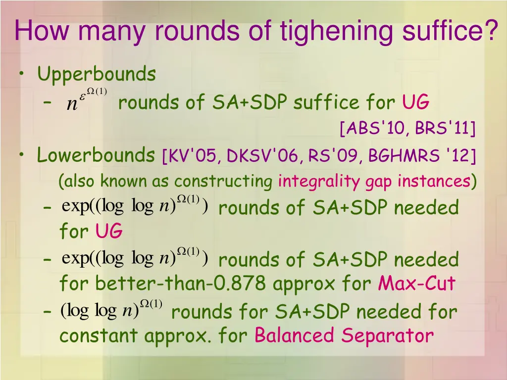 how many rounds of tighening suffice