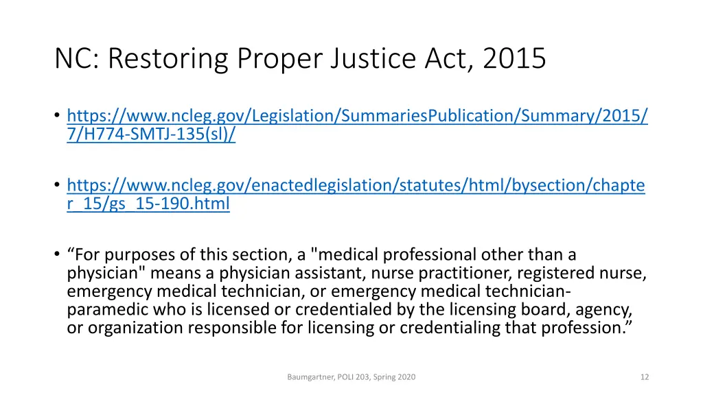 nc restoring proper justice act 2015