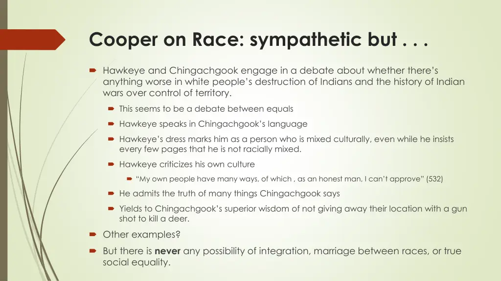 cooper on race sympathetic but