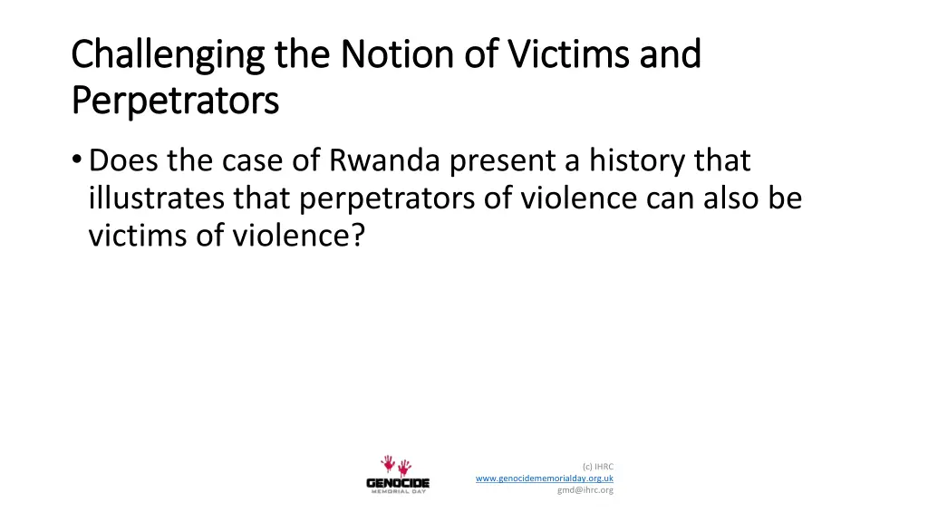 challenging the notion of victims and challenging