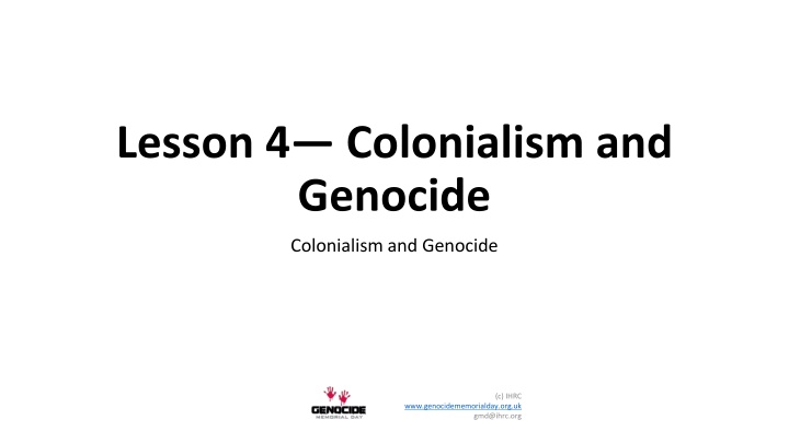 lesson 4 colonialism and genocide