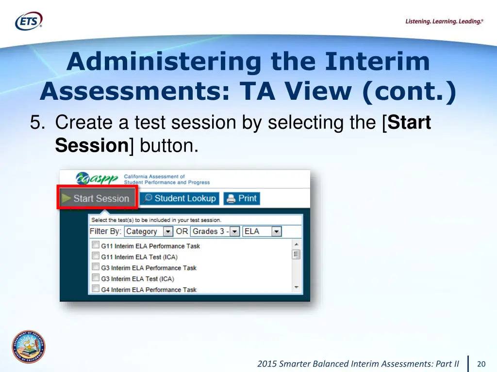 administering the interim assessments ta view cont 2