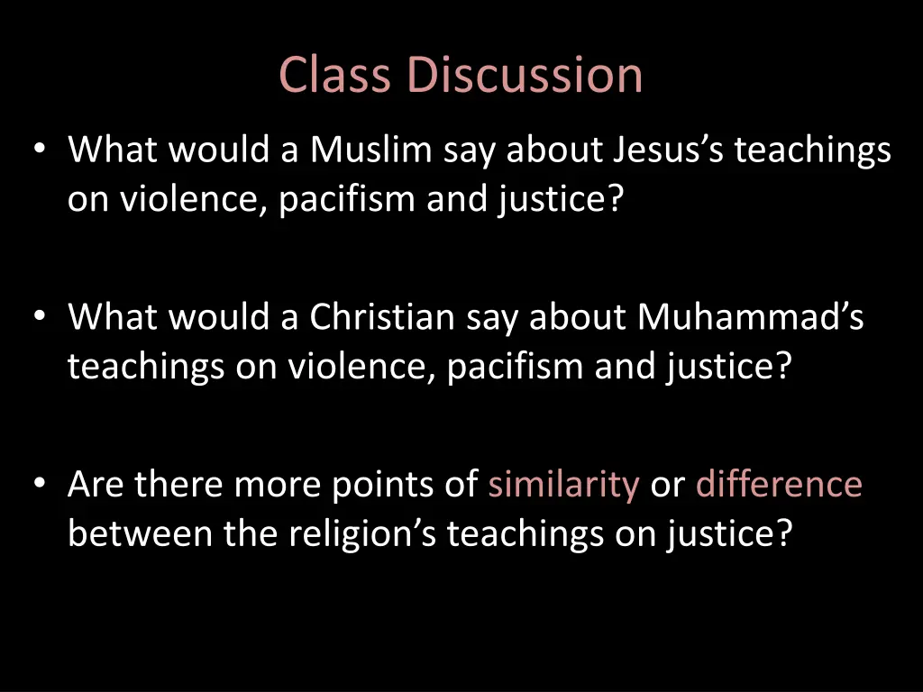 class discussion