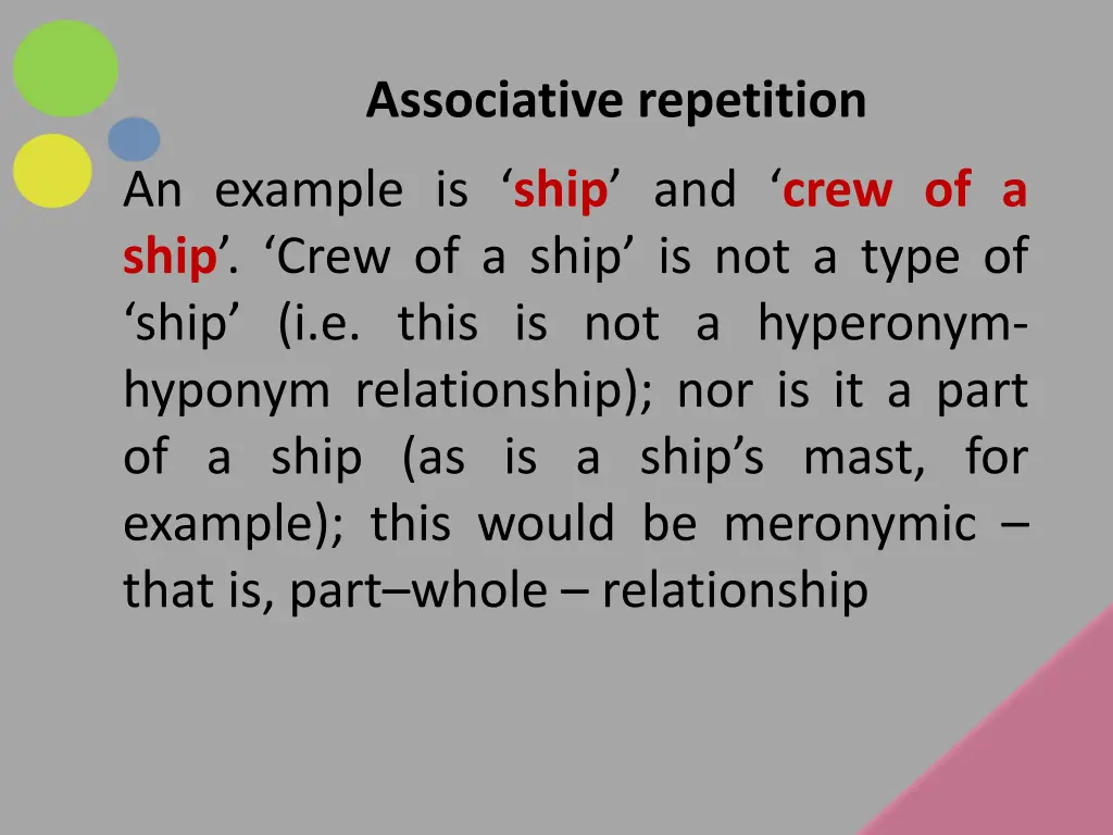 associative repetition 1