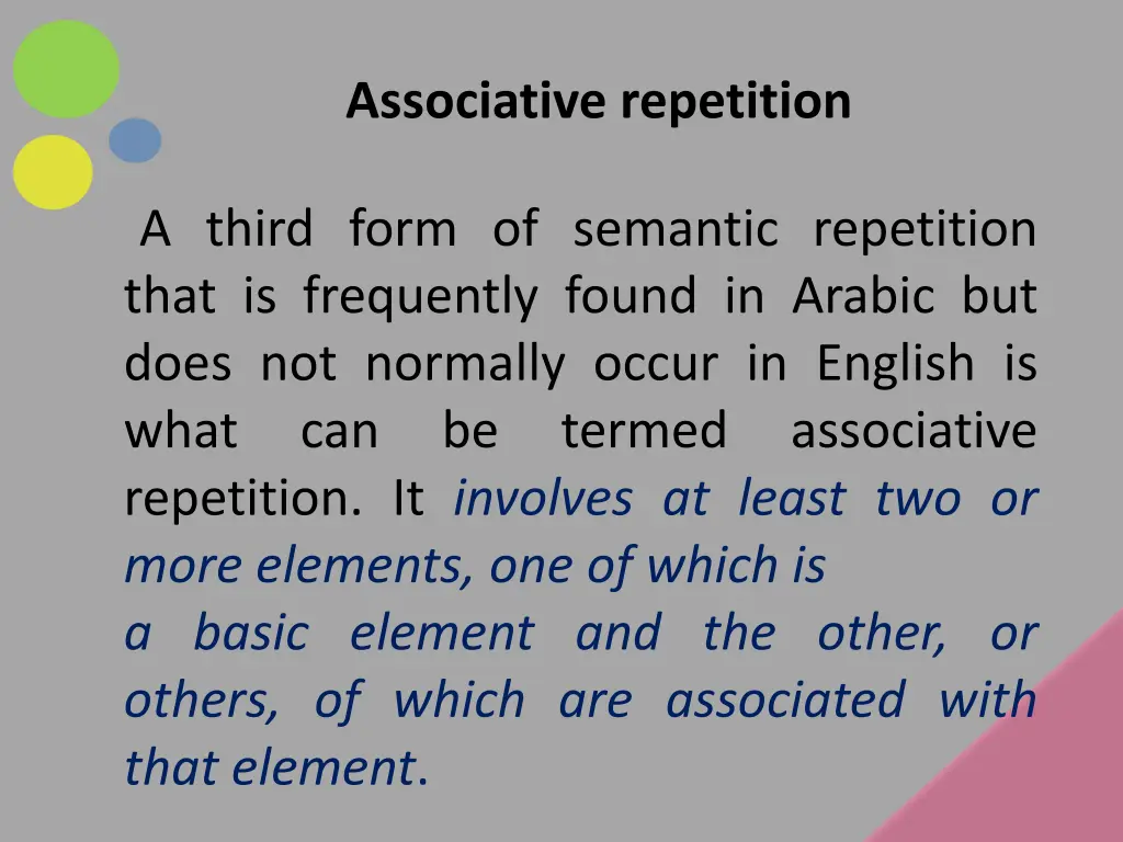 associative repetition