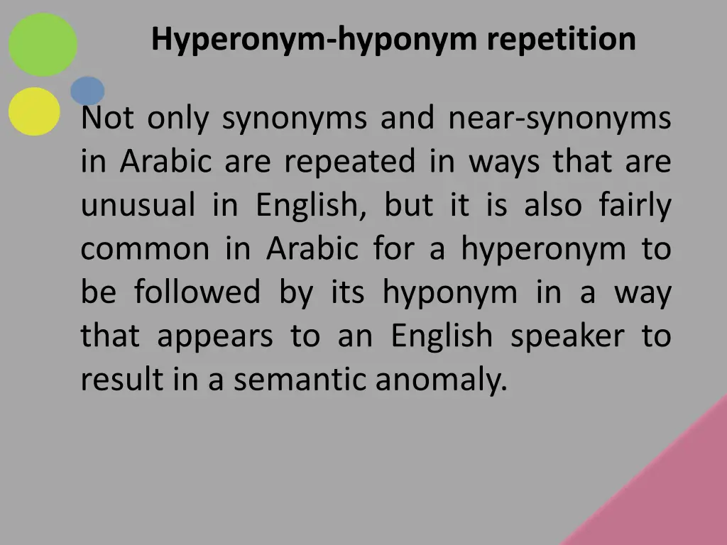 hyperonym hyponym repetition