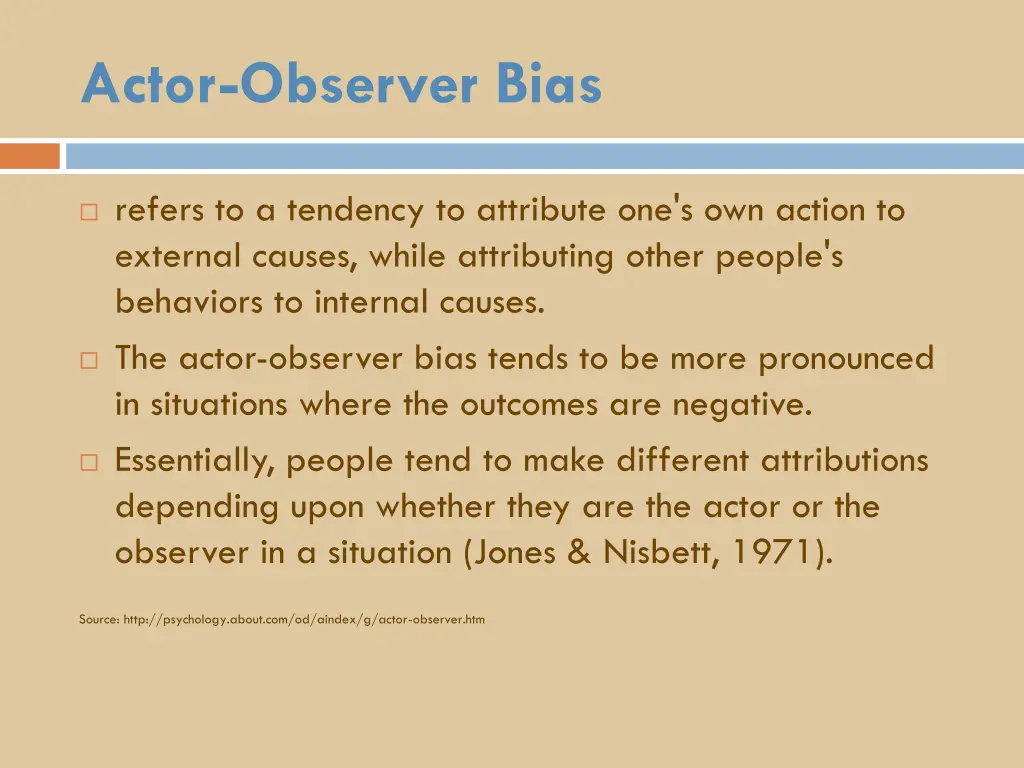 actor observer bias