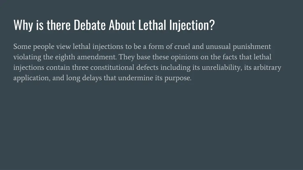 why is there debate about lethal injection