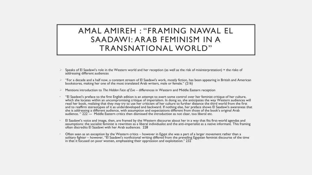 amal amireh framing nawal el saadawi arab