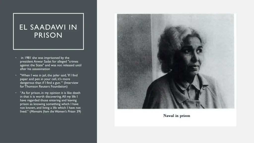 el saadawi in prison