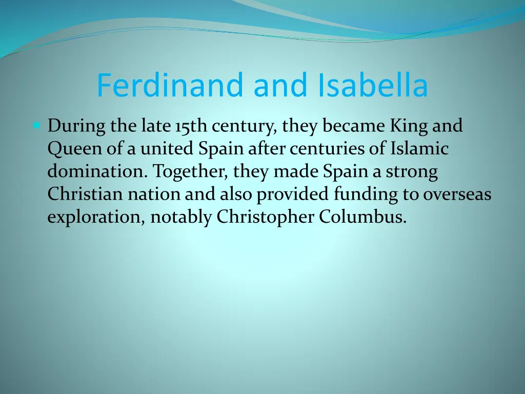 ferdinand and isabella