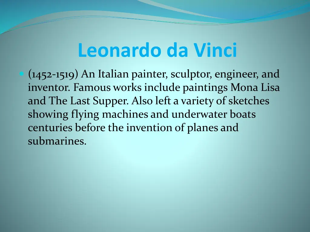 leonardo da vinci