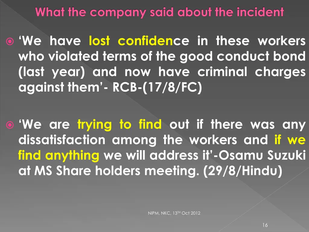 what the company said about the incident 2