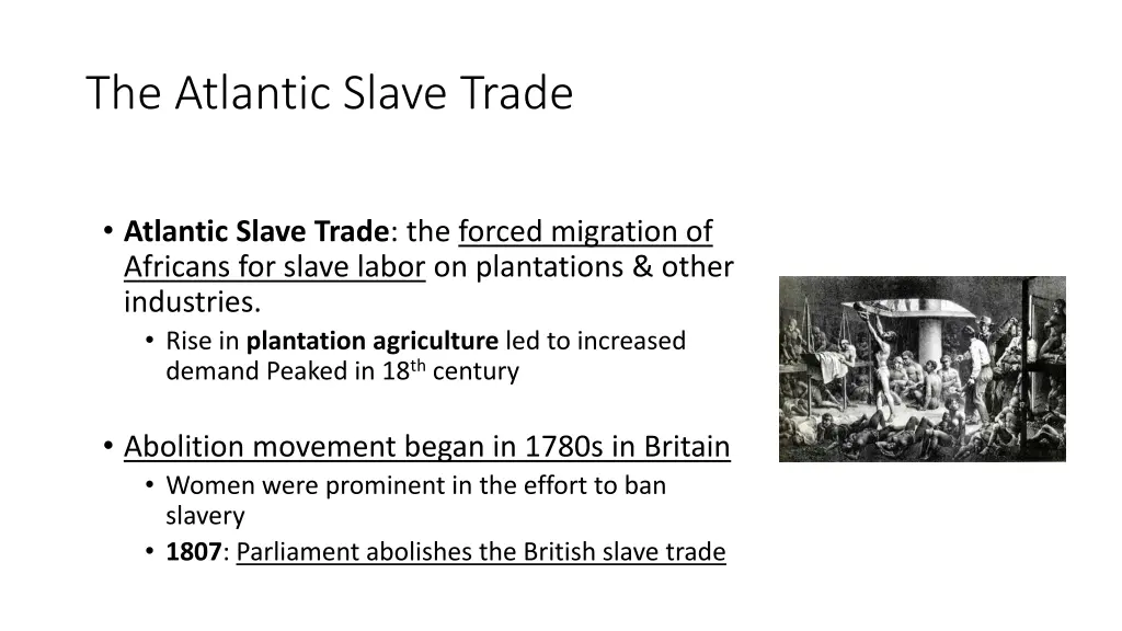 the atlantic slave trade