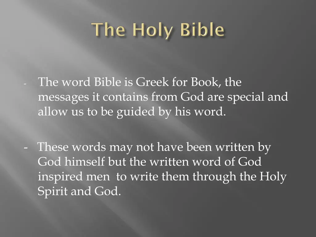 the word bible is greek for book the messages