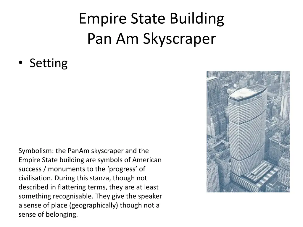 empire state building pan am skyscraper