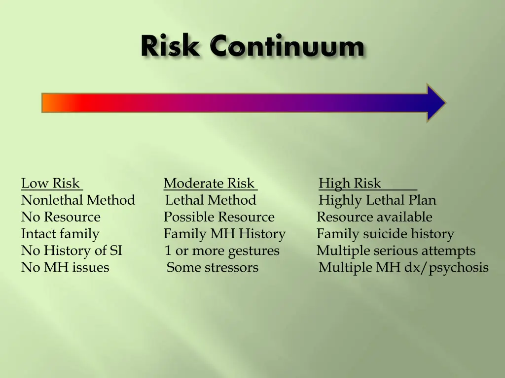 low risk nonlethal method no resource possible