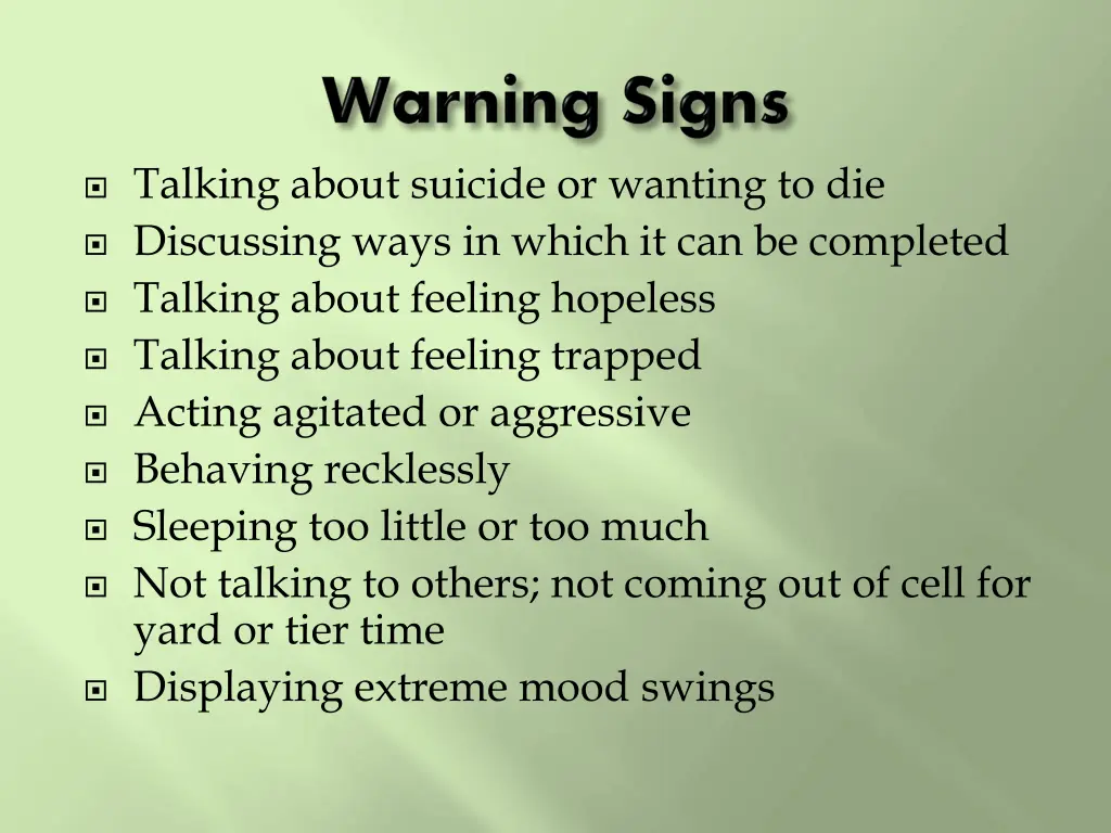 talking about suicide or wanting